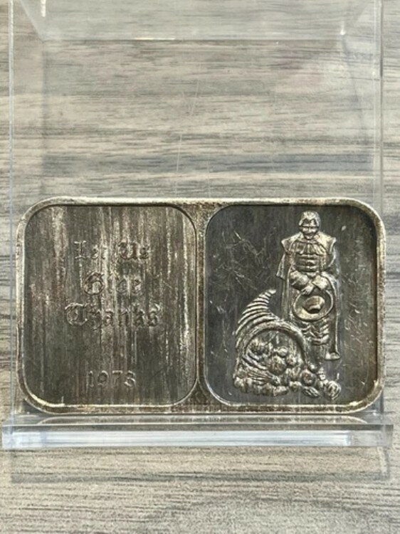 1973年ヴィンテージ レッツ・アス・ギブ・サンクス クラブツリー・ミント 1トロイオンス .999 純銀