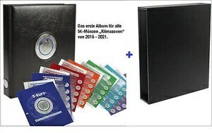 コインアルバム-5ユーロ-ドイツ-SAFE-7360-プレミアム-ブループラネット-2016-2021-アクセサリー-