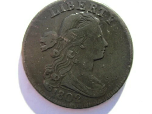 1802年 ドレープ胸像 ラージセント 1セント ステムレスリース 1/100 美しいチョコレート色 希少