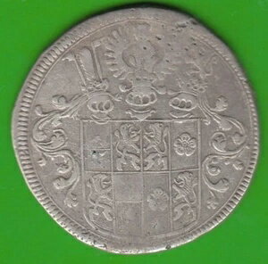コイン シルバー ゾルムス ホーエンゾルムス 60 クロイツァー 1668-1707 非常に珍しい nswleipzig