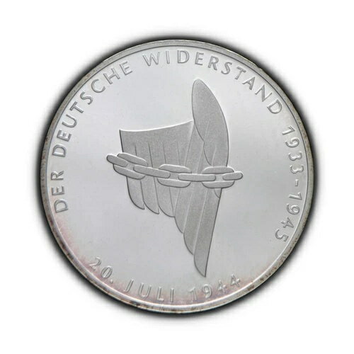 ドイツ。1994年、10マルク、銀、A - レジスタンス、チェインド・ウィングス・プルーフ、ベルリン1