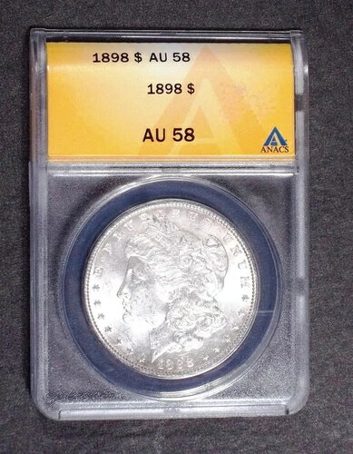 1898年モルガン銀貨 ANACS AU 58 #6977(3)