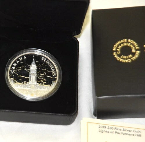 2019年 20ドル ファインシルバー ライト・オブ・パーラメント・ヒル コイン 箱・保証書付き