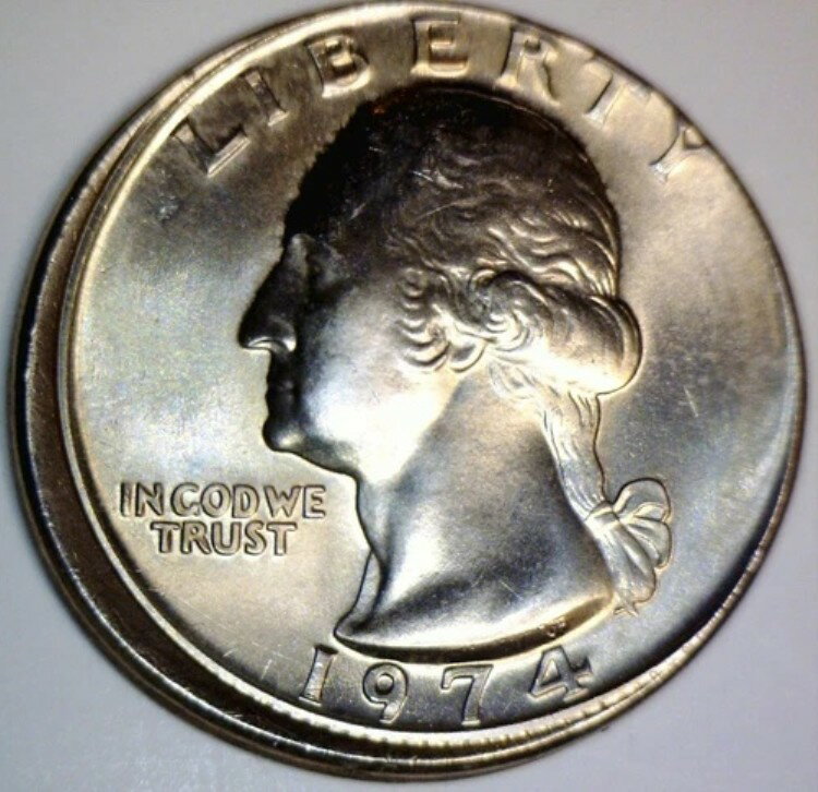 楽天WORLD RESOURCE【KING店】1974年 中心から外れたエラー ワシントン クォーター BU++ コイン 新品 O/C ロット #14 NR