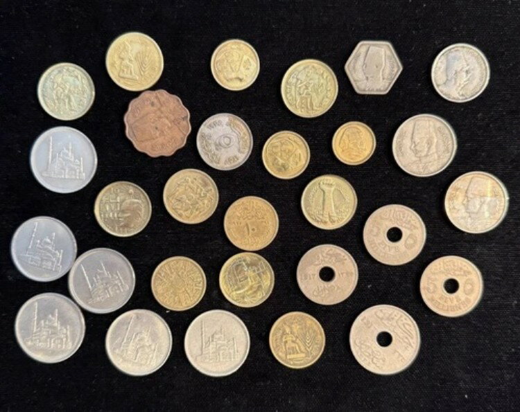 エジプト王国および共和国の各種コインのグループ（29枚）、VFから未流通