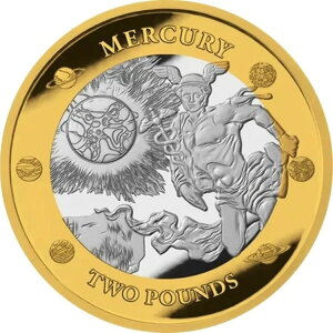 イギリス南極地域造幣局発行のゴッドマーキュリー銀貨、プルーフ。2023年以降