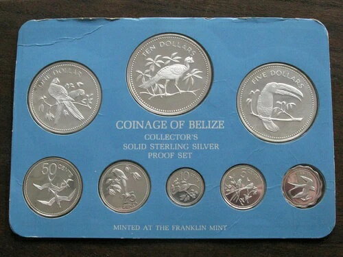 ZALDI2010 - ベリーズ、1975年セット、シルバープルーフ、シルバー