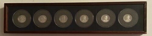 偉大なアメリカ大統領たち - ウォールナット材のディスプレイボックス入り .999 シルバー 6 枚セット