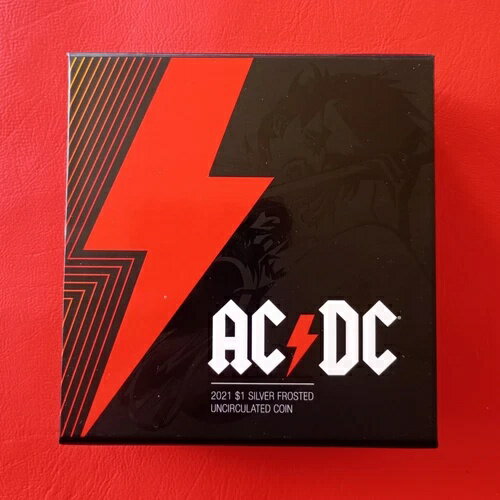 Acdc シルバーコイン / 1 オンス Ag / 1 ドル オーストラリア 2021 / Coa 付き!!!