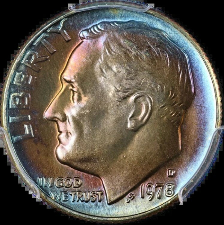 1978-D ルーズベルト ダイム PCGS MS67 