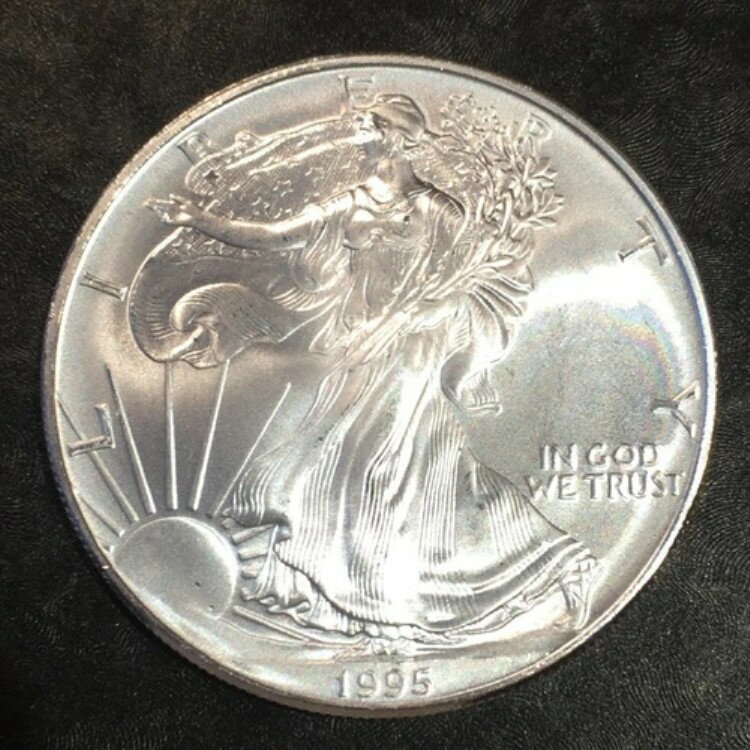 1995年 未流通 アメリカン シルバー イーグル 米国造幣局発行 1オンス 純銀 #o099