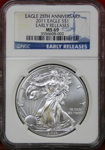 2011 シルバーイーグル 25周年記念 $1 