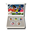 2ユーロカラーコインボックスセット5サッカーロナウドベッカムロッシフリットジョージベスト