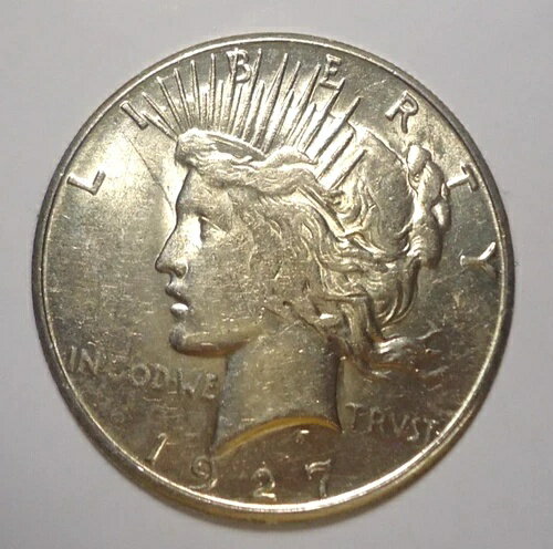 光沢のあるSLIDER BU 1927 S サンフランシスコ シルバー ピース 1ドル 送料無料!