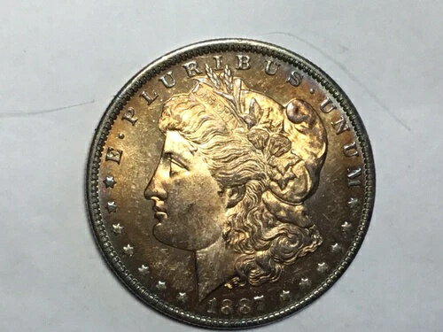 * 1887-O DMPL * ほぼ宝石に近い BU MS シルバー ダラー。美しい鏡のような色!!!