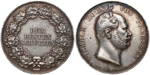 メダル - ヴィルヘルム5世プロイセン国王を最もよく守る銀メダル - 上質
