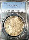 1879年モルガン・ダラー PCGS MS63 美しい緑青の新品スラブ eBayで最安値* CHRC
