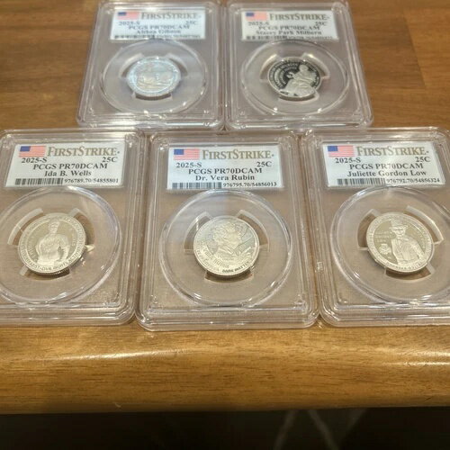 2025 ファーストストライク 25セント クラッド レディース 5個セット PCGS PR70