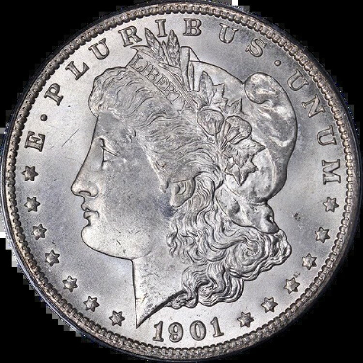 1901-O モルガン銀貨 OGH 