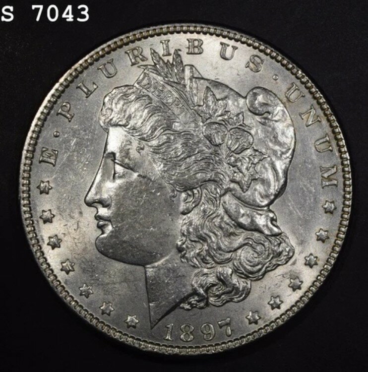 1897年 モルガン銀貨「CH BU」 *1点目以降は送料無料*