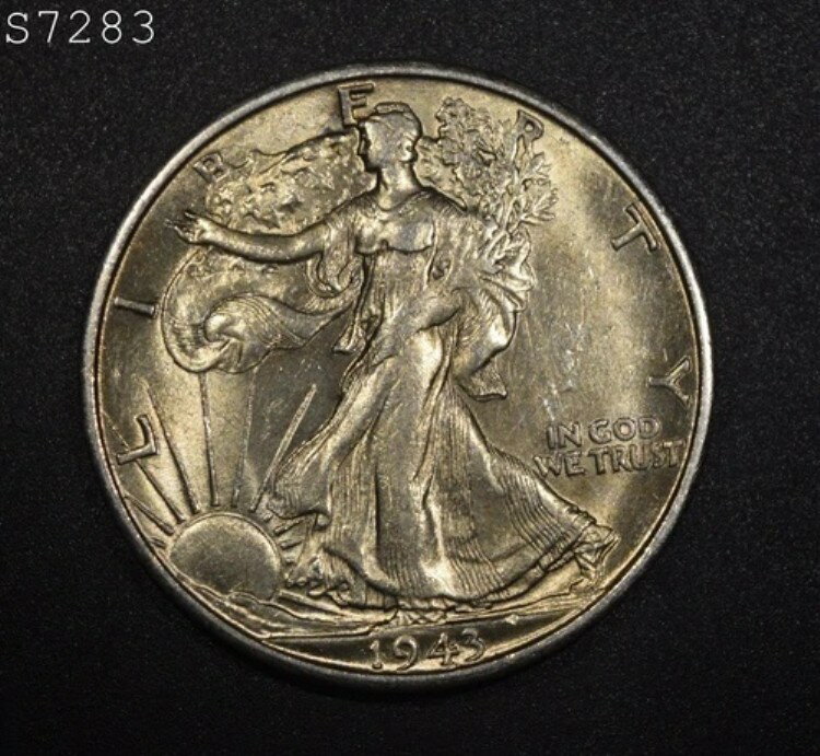 1943-S リバティウォーキングハーフダラー "VCH BU" *2点目以降は送料無料*