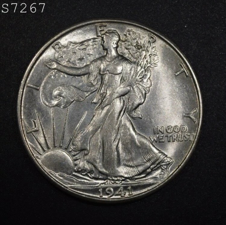 1941-S リバティウォーキング ハーフダラー "CH BU" *2点目以降は送料無料*