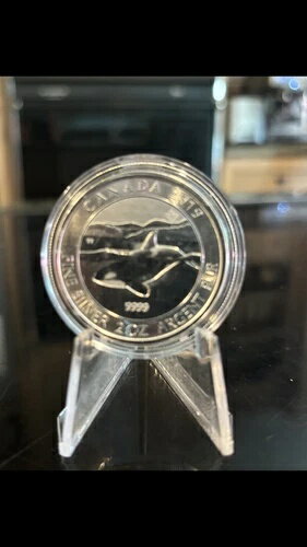 2019年 2オンス .9999 銀貨 カナダ産 シャチ クジラ $10 BU カプセル入り