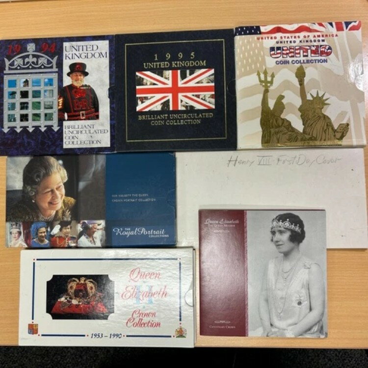 英国王室造幣局発行コイン7枚セット 1994年 1995年 1997年 エリザベス女王 クラウンコレクション