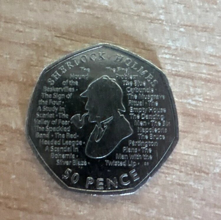 英国 2019年 シャーロック・ホームズ 50ペンス 希少コインコレクション ハント 流通