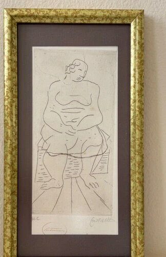 希少なオリジナル カンディド ポルティナリ、無題、リトグラフ、署名入り