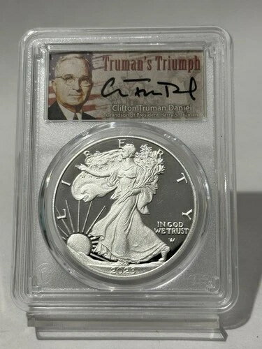 2023-W プルーフ シルバー イーグル PCGS PR70 DCAM アドバンスリリース クリフトン・トルーマン サイ..