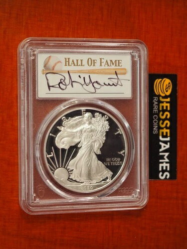 2020 S プルーフ シルバー イーグル PCGS PR70 DCAM 発行初日 ロビン・ヨーント サイン入り
