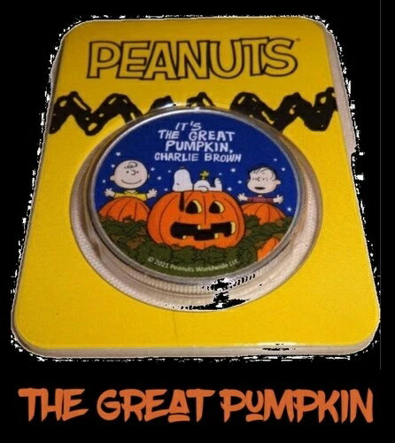 ピーナッツ? ハロウィン グレートパンプキン 1オンス .999 シルバー (TEP)