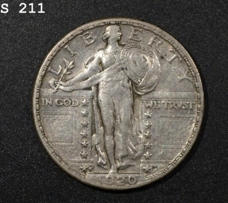 1920-S スタンディングリバティクォーター "AU+" *1点目以降は送料無料*