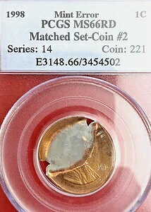 PCGS MS-66 レッド！1998年製 セント 大