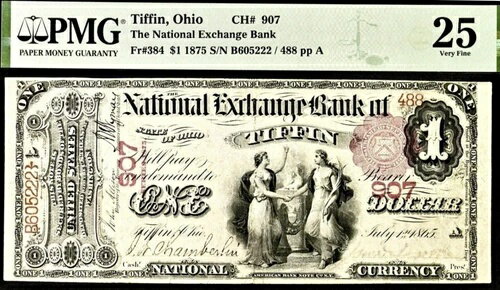 WORLD RESOURCEKINGŹۤ㤨1875ǯ $1 ????  Fr#384 (( ƥե ϥ PMG 25 ɹʻʾ ȤʤפβǤʤ550,000ߤˤʤޤ