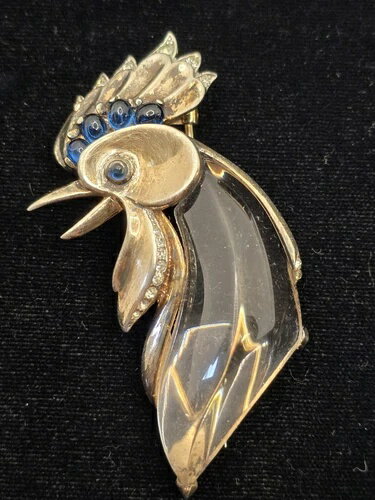 スターリング・トリファリ ジェリーベリークリップ ルースターヘッド アルフレッド・フィリップ 1946年 希少 サイン入り