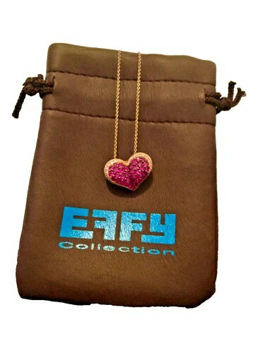 希少なEffyダイヤモンドルビーハートネックレス14KローズゴールドSHOPHQ希望小売価格US$ 2397.00
