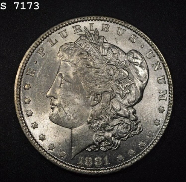 1881年 モルガン銀貨「VCH BU+」*1点目以降送料無料*