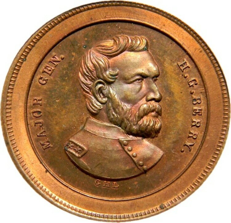 G H ベリー将軍メダル、G H ラヴェット銅メダル、ANACS MS 63 RB (26-13)