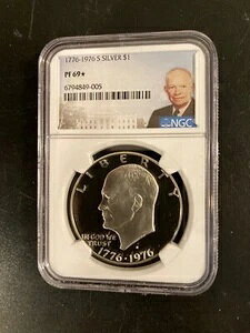 1976年 S アイゼンハワー アイク ドル シルバー -- $1 NGC PF69 スター ? ? スター レア プルーフ ? ?