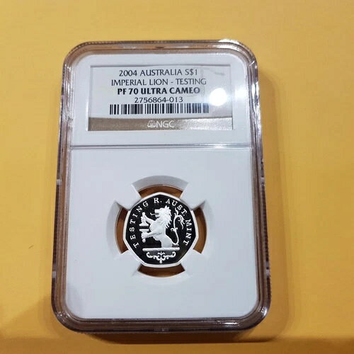 2004年 オーストラリア シルバー プルーフ 1ドル テスト刻印！ NGC PF70 ウルトラカメオ！