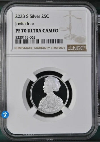 2023-S ジョビタ イダー シルバー クォーター NGC PF70 ウルトラカメオ
