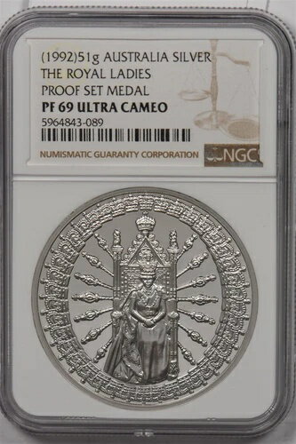 オーストラリア 1992年 メダル NGC PF 69UC シルバー ロイヤルレディース プルーフセット メダル 51g シルバー