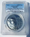 2023年 モンゴル 2オンス ブラックプルーフ シルバー モンゴリアン ファルコン UHR - PCGS PR70 FDI
