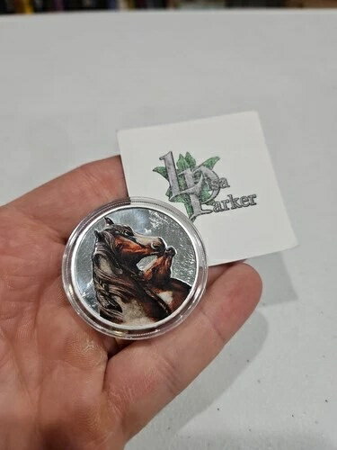 カラーミント リサ・パーカーシリーズ アパッチ馬＆子馬プルーフ 1オンス .999 シルバー