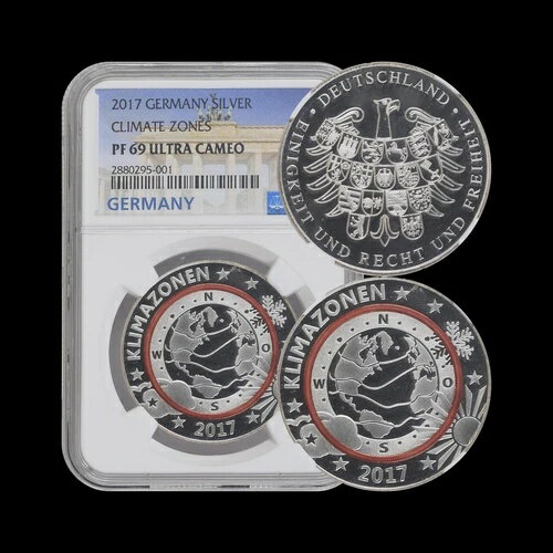 ドイツ。2017年、メダル、銀 - NGC PF69 - トップポップ?? 地球、気候帯