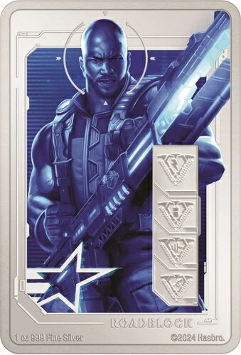 2024年 ニウエ ハスブロ G.I.ジョー ロードブロック 1オンス シルバー カラー化プルーフコイン