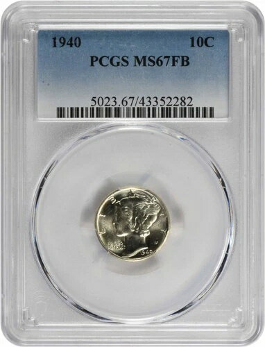 1940年 マーキュリー シルバーダイム MS67FB PCGS(3)