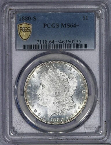 1880-S モルガン銀貨 $1 PCGS MS64 + プラスグレード